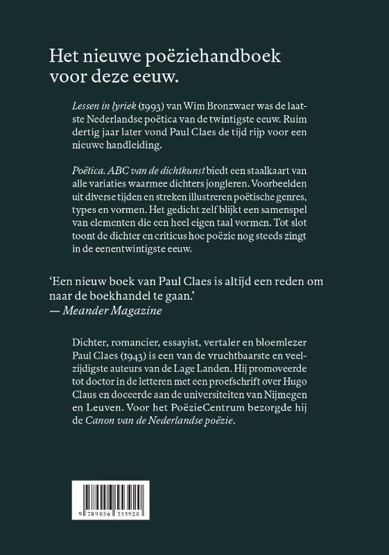 Achterkant van Poëtica