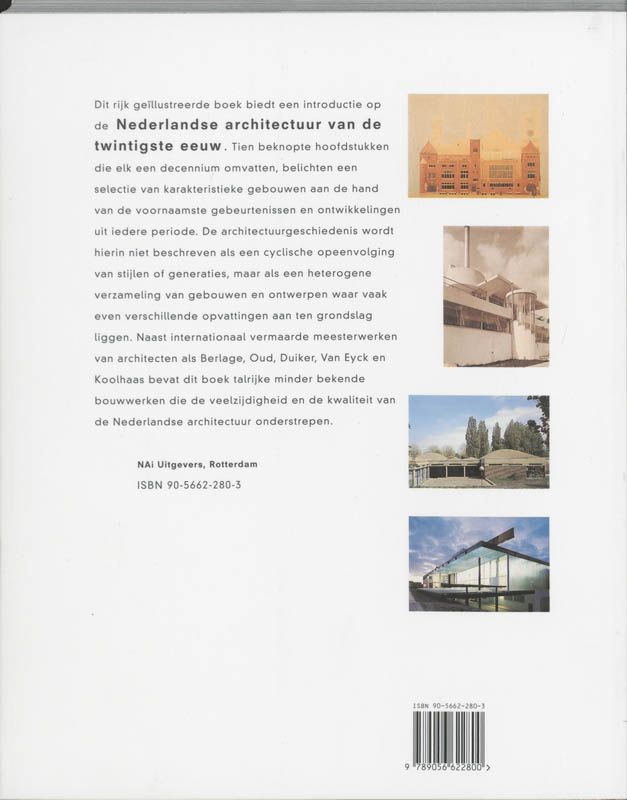 Achterkant van Nederlandse Architectuur van de 20ste eeuw