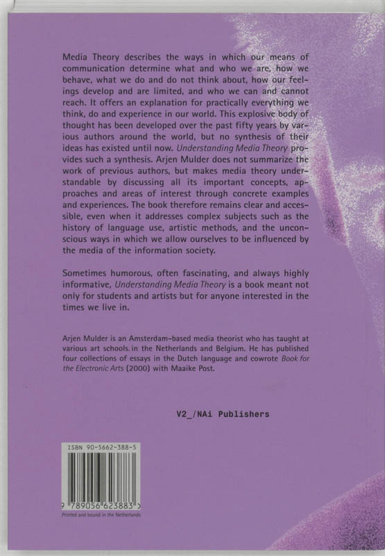 Achterkant van Understanding Media Theory