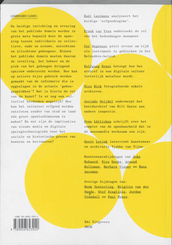 Achterkant van 7 Geheugen (loos)