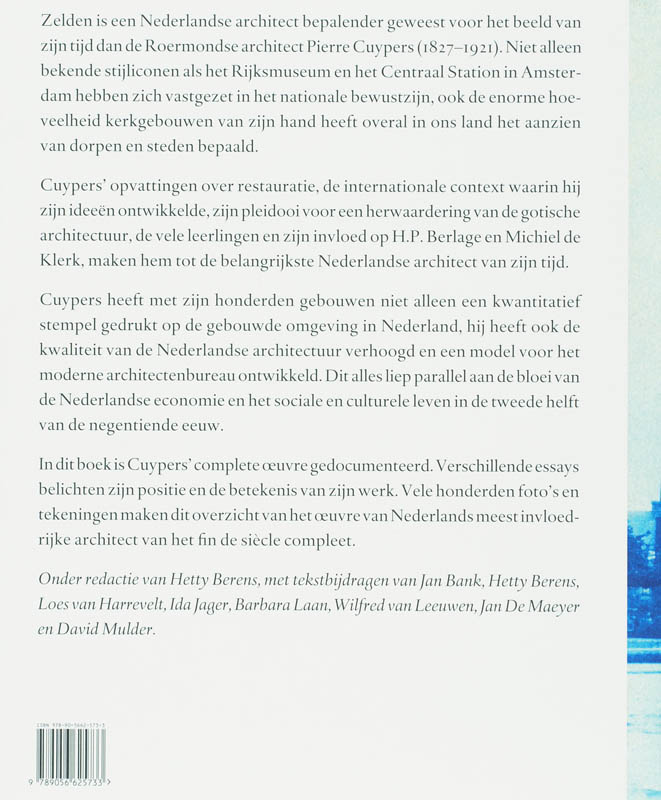 Achterkant van P.J.H. Cuypers 1827-1921