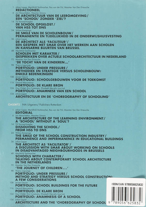 Achterkant van 72 Terug naar school / Back to school