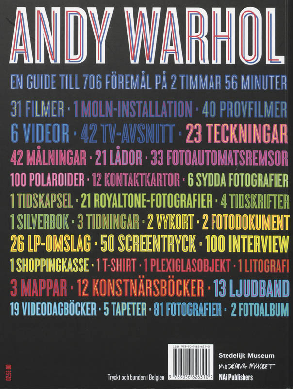 Achterkant van Andy Warhol