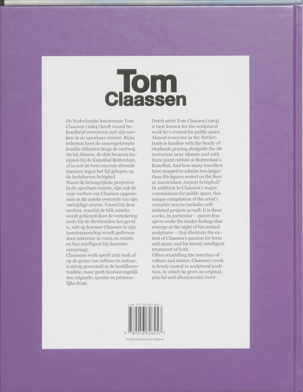 Achterkant van Tom Claassen NL / ENG editie