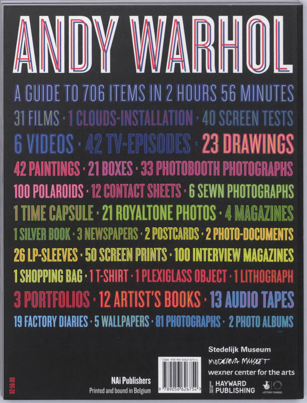 Achterkant van Andy Warhol revised edition Engelse editie
