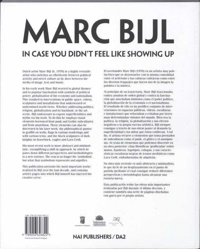 Achterkant van Marc Bijl in case you didn't feel like showing up