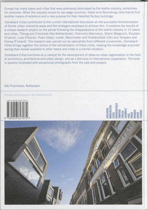 Achterkant van Comeback Cities transformations strategies for former industrial cities