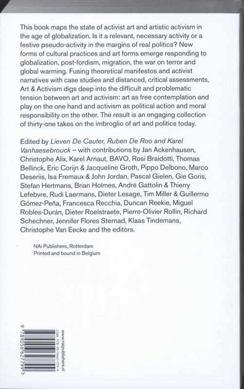 Achterkant van Art and Activism in the Age of Globalisation