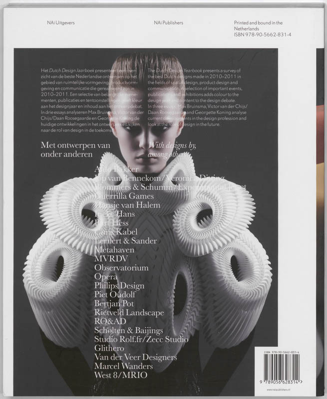 Achterkant van Dutch Design Jaarboek / Yearbook 2011