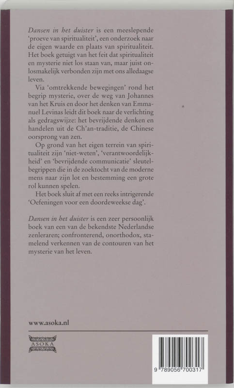Achterkant van Dansen in het duister