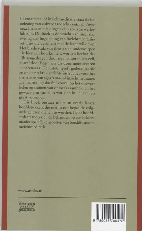 Achterkant van Vipassana