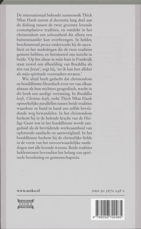 Achterkant van Boeddha leeft, Christus leeft