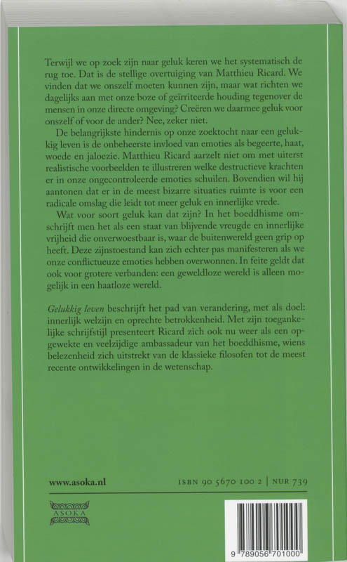 Achterkant van Gelukkig leven