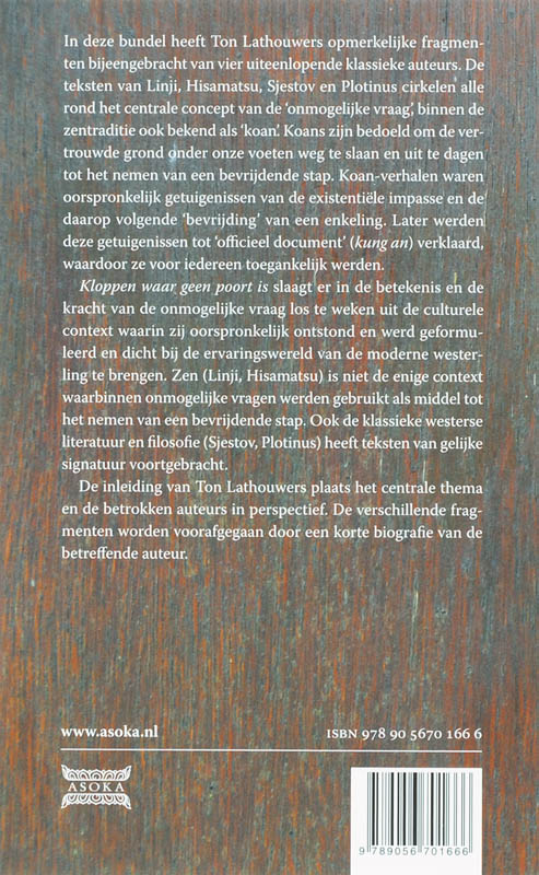 Achterkant van Kloppen waar geen poort is