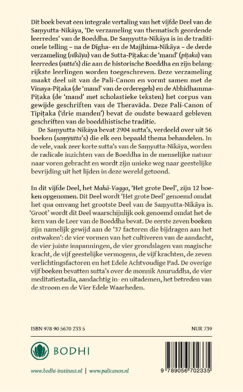 Achterkant van 5-het grote deel (Maha-Vagga)