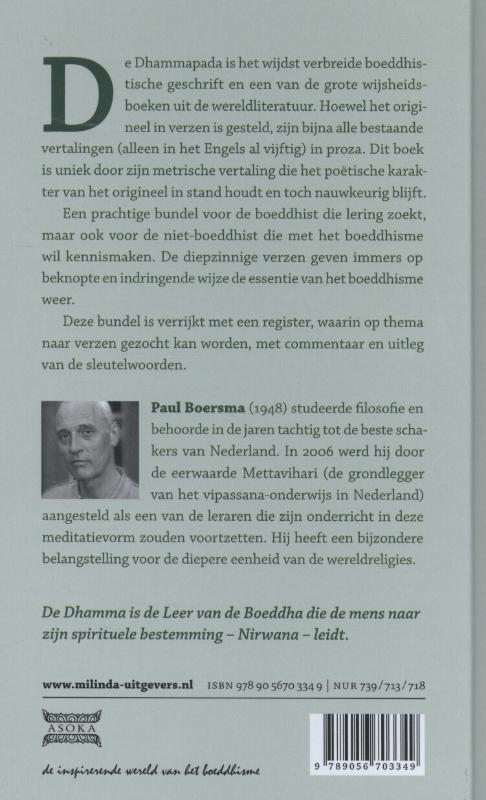 Achterkant van Dhammapada