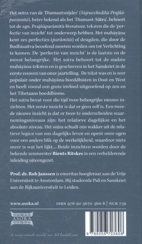 Achterkant van Het Diamant-Sutra