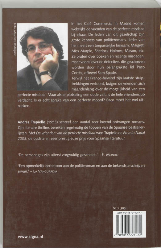 Achterkant van De vrienden van de perfecte misdaad