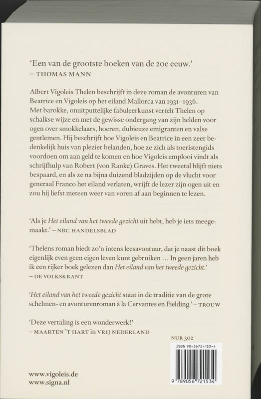 Achterkant van Het eiland van het tweede gezicht