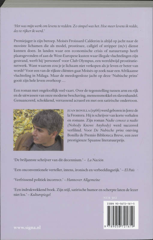 Achterkant van De Nubische prins