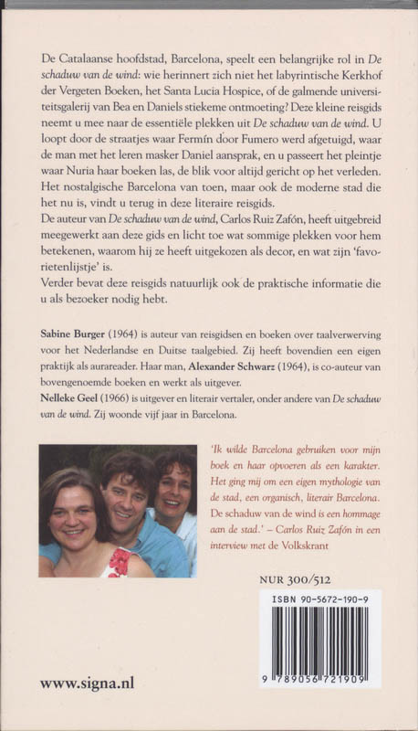 Achterkant van De Schaduw van de wind, Stadsgids