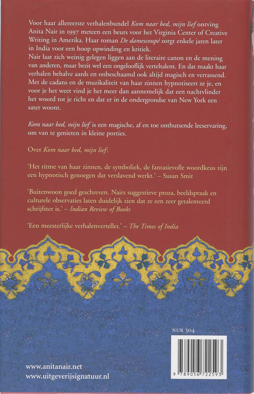Achterkant van Kom naar bed, mijn lief
