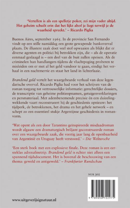 Achterkant van Brandend geld