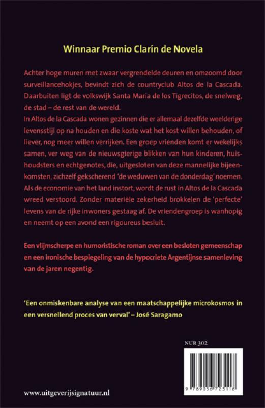 Achterkant van De weduwen van de donderdag
