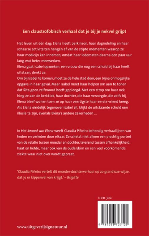 Achterkant van Het kwaad van Elena
