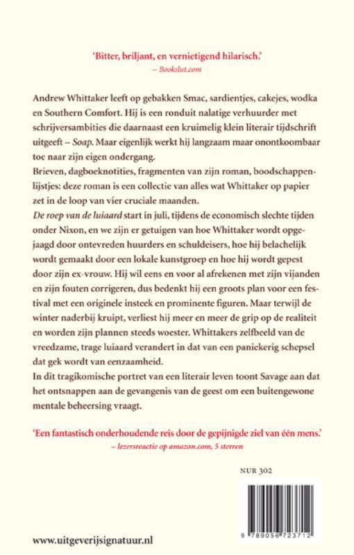 Achterkant van De roep van de luiaard