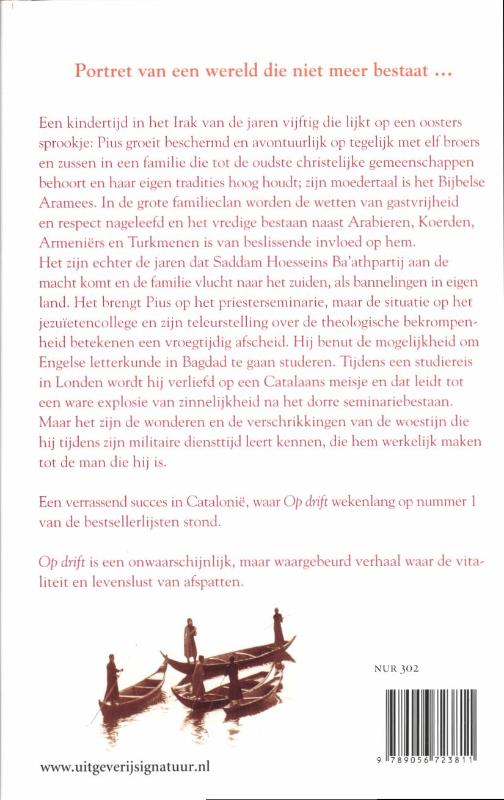 Achterkant van Op drift
