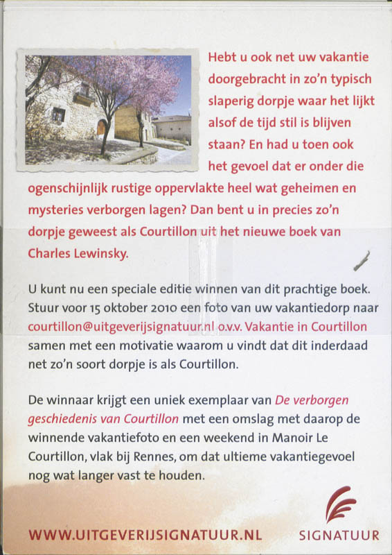 Achterkant van Courtillon flyers (set 25 ex)