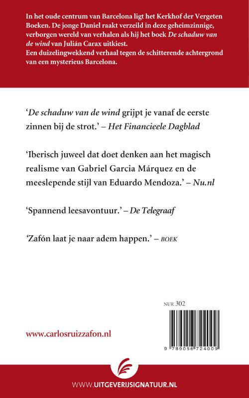 Achterkant van De schaduw van de wind