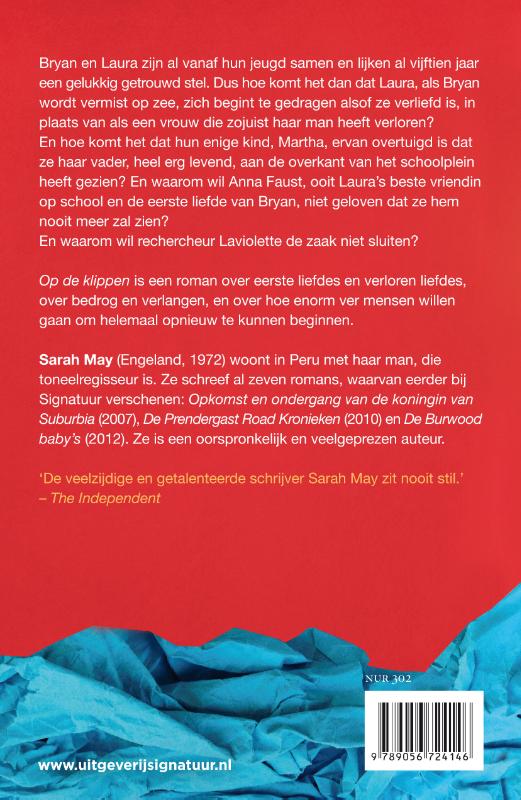 Achterkant van Op de klippen