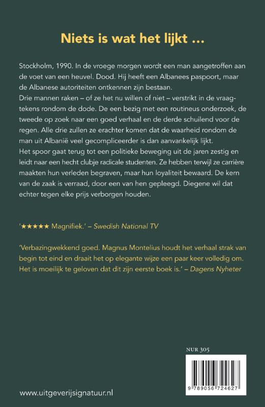 Achterkant van De man uit Albanie