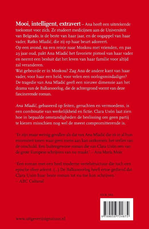 Achterkant van Ana Mladic