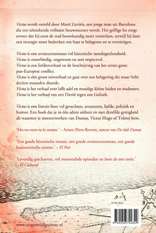 Achterkant van Victus