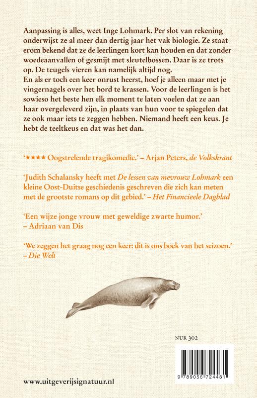 Achterkant van De lessen van mevrouw Lohmark