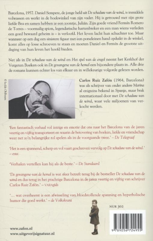 Achterkant van De gevangene van de hemel