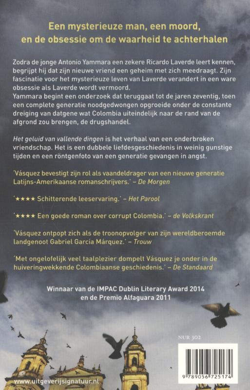 Achterkant van Het geluid van vallende dingen
