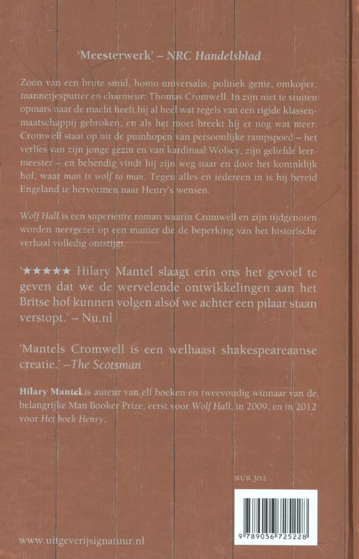 Achterkant van Wolf Hall