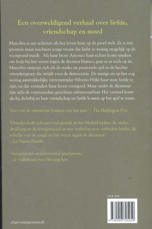 Achterkant van De drie bruiloften van Manolita