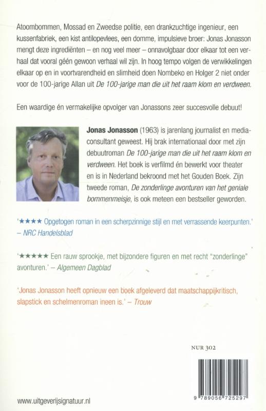 Achterkant van De zonderlinge avonturen van het geniale bommenmeisje