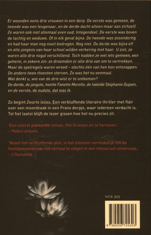 Achterkant van Zwarte lelies