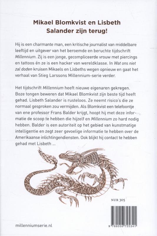 Achterkant van Wat ons niet zal doden
