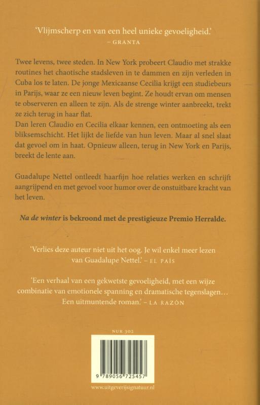 Achterkant van Na de winter