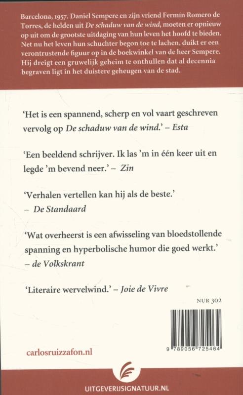 Achterkant van De gevangene van de hemel