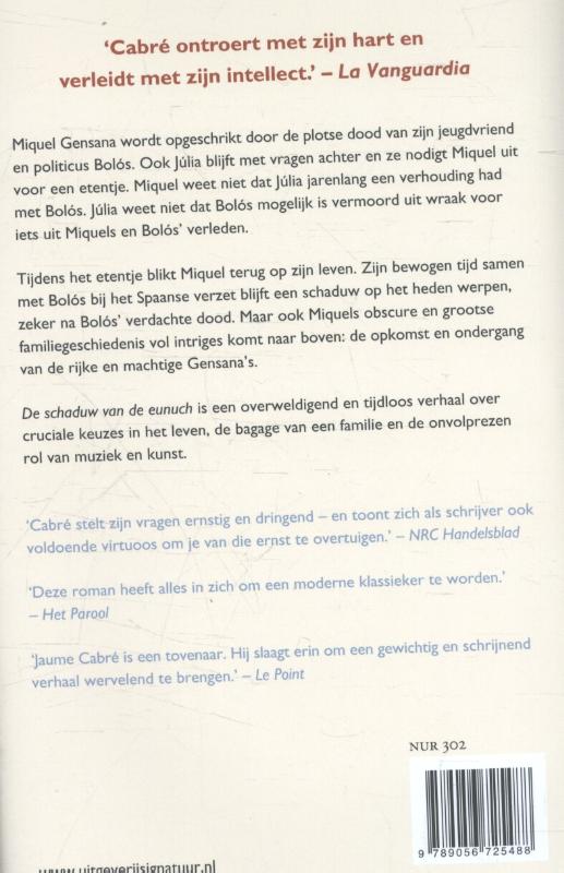 Achterkant van De schaduw van de eunuch