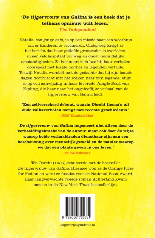 Achterkant van De tijgervrouw van Galina