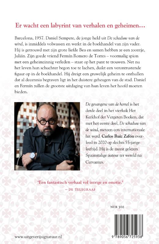 Achterkant van De gevangene van de hemel
